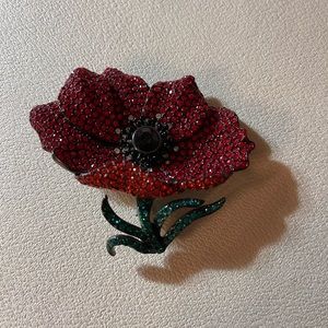 Joan Rivers Poppy Brooch